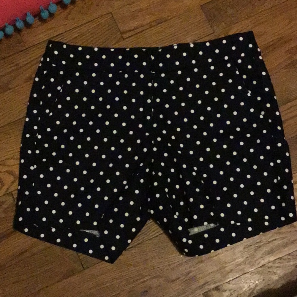 NWT! J.Crew Polka Dot shorts, Size 0